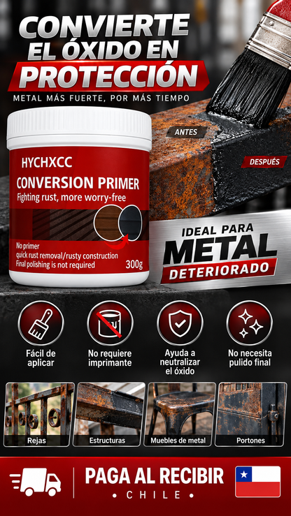 MetalRevive™ | Tratamiento para Óxido en Rejas y Metales · Pack 3 x 300 g