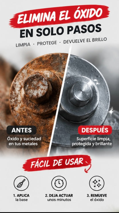 MetalRevive™ | Tratamiento para Óxido en Rejas y Metales · Pack 3 x 300 g